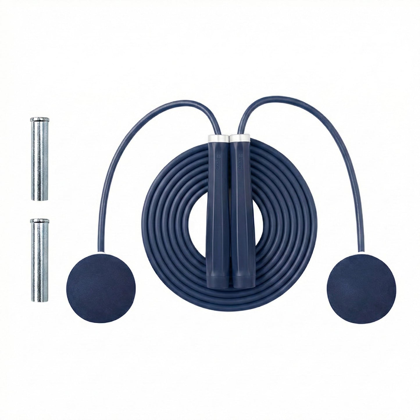 Keep 2-in-1 Weighted Jump Rope for Fitness, Cordless Ropeless Skipping Rope with 65mm Weighted Balls & Adjustable 3M Rope, Indoor Cardio Workout Rope for Home Gym, Men & Women - Dark Night Blue