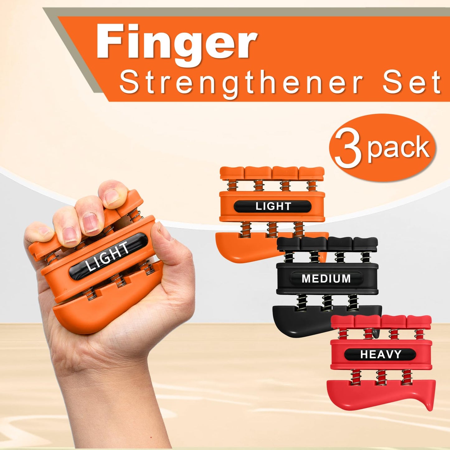 DICYWUDI Grip Strength Trainer, Finger Strength Trainer for Grip Strength Training for Fingers, Wrists, and Hands for Home, Office, Gym, Climbing, Athletes, Musicians, and Therapy