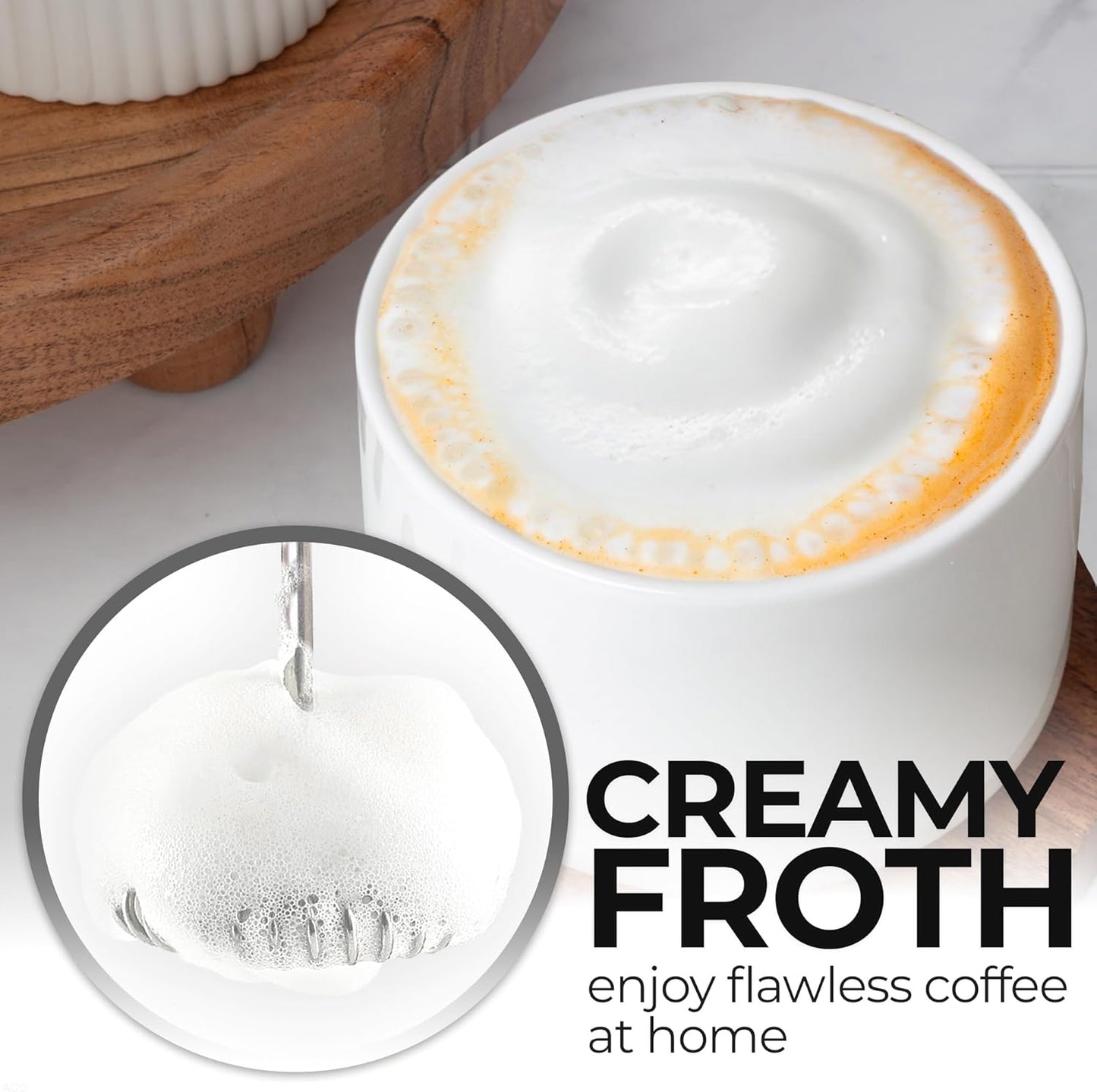 Zulay Kitchen Rechargeable Milk Frother - 3 Speeds & 3 Whisk Attachments - USB Charging for Lattes & Cappuccinos - Black Copper