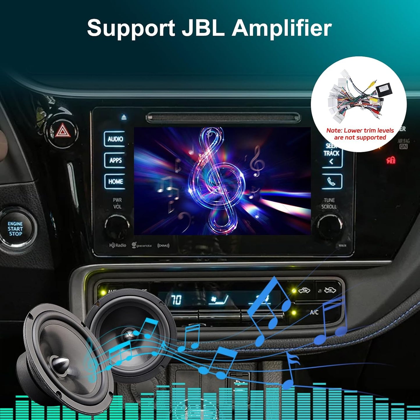 16 RAV4 PIN Car Radio Stereo Wiring Harnesses with CANBUS - Aftermarket Cable Wire Adapter for Toyota Corolla Camry