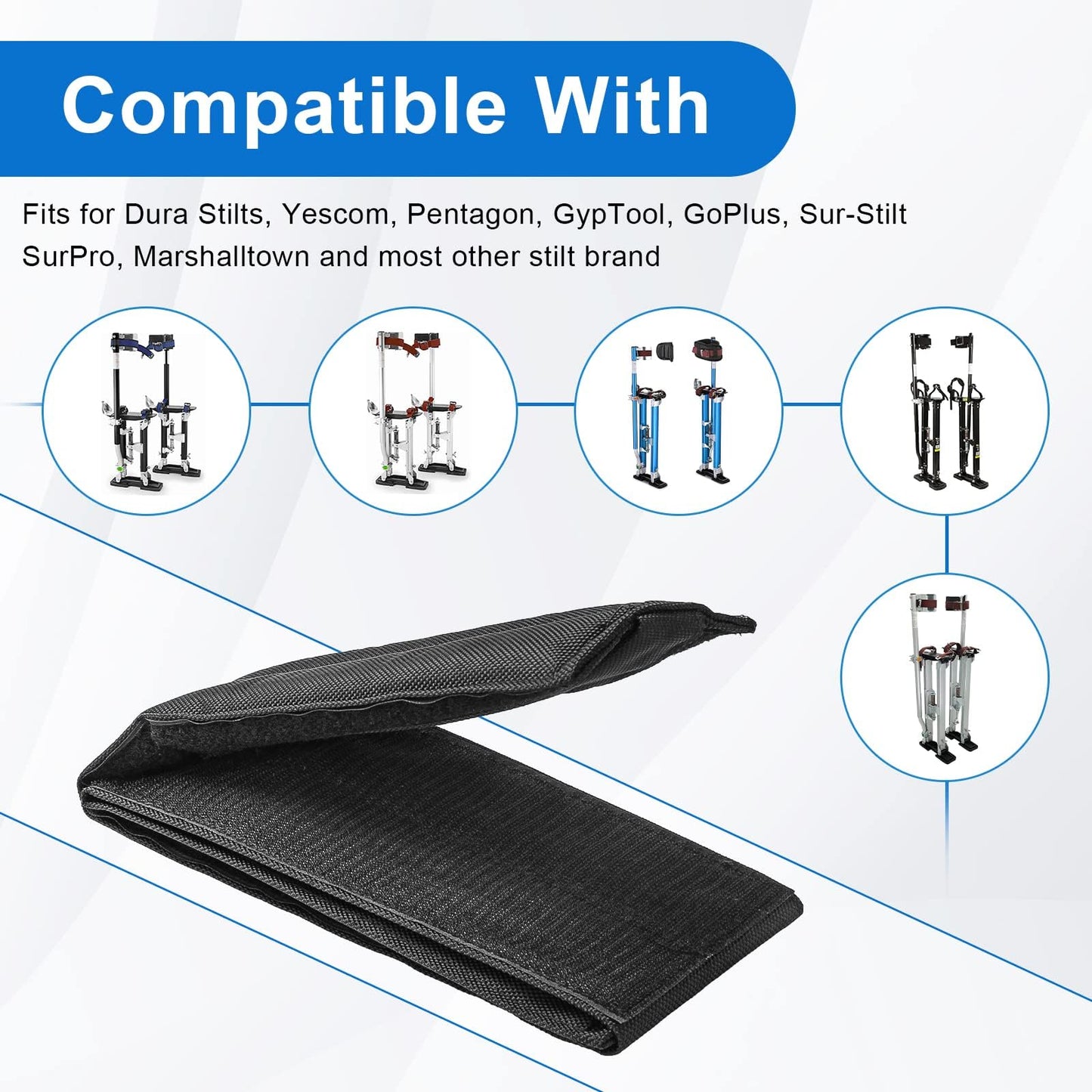 Drywall Stilts Special Straps to Relieve Pressure, Stilt Leg Tightening Bandage，Suitable for Various Brands of Stilts（2pack）