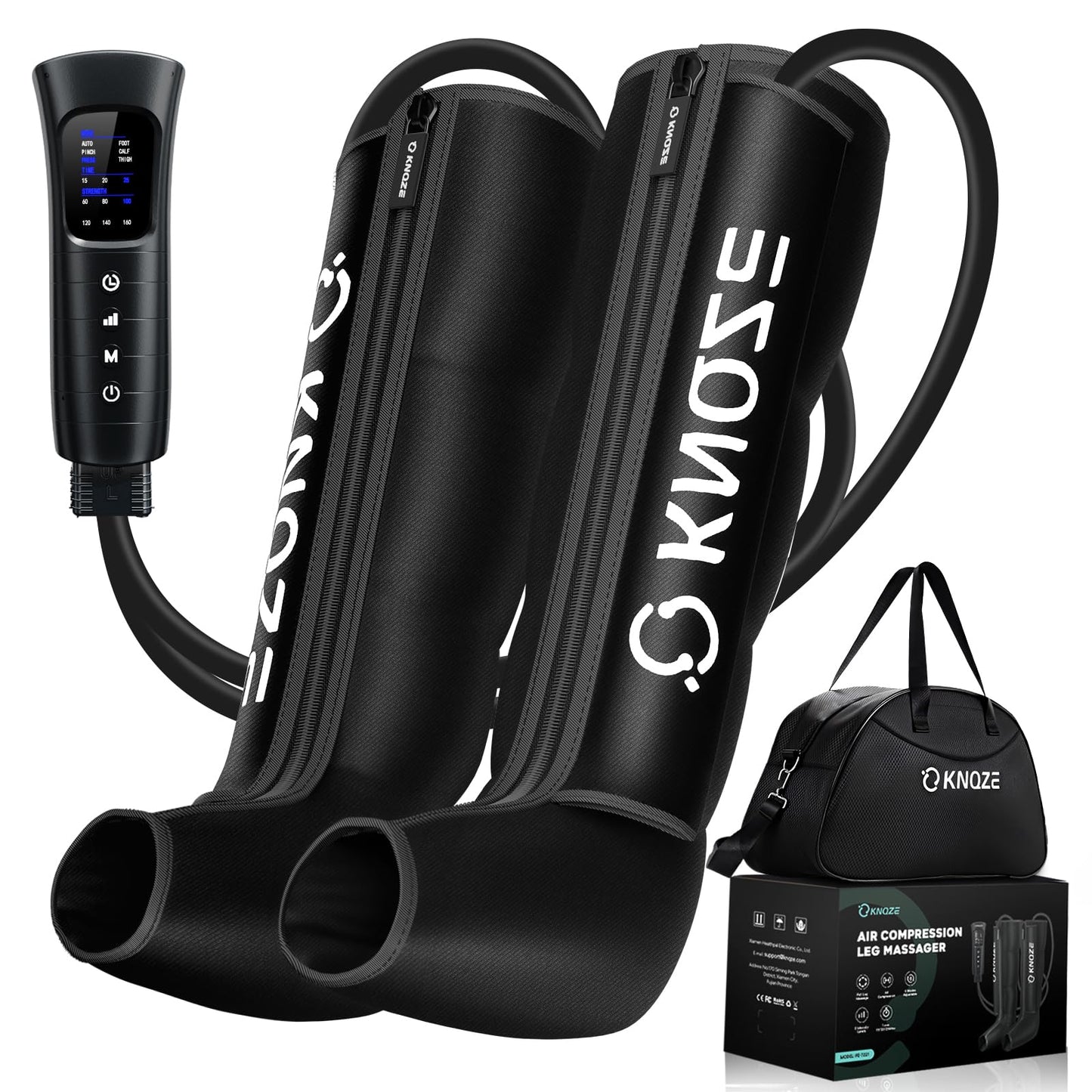 KNQZE Air Compression Recovery System, Foot and Full Leg Recovery Boots with Dynamic Pressure for Fast Therapy, Professional Device for Circulation and Pain Relief