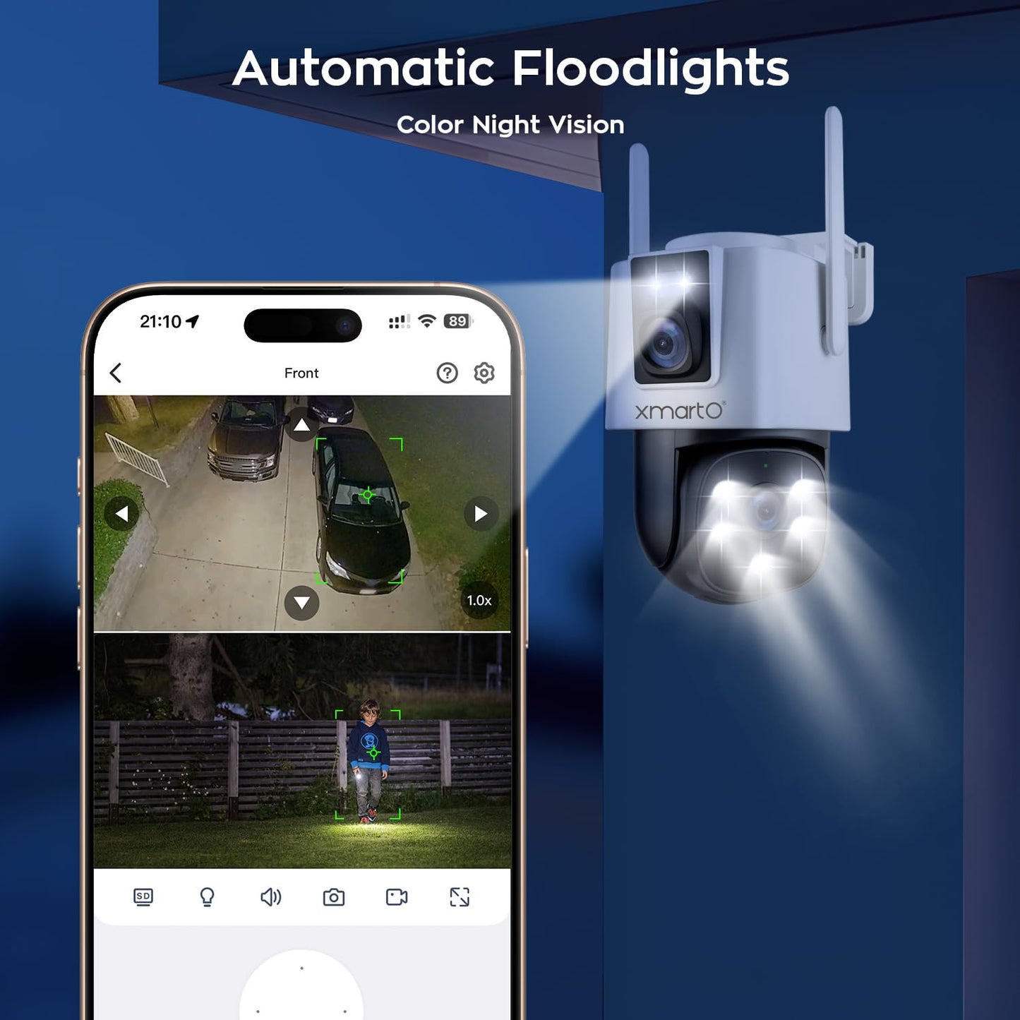 XMARTO [12 Dual-Lens Camera Bundle] 24-View Long Range WiFi6 Mesh Security System, 16CH 4K Dual Band NVR, 4MP 180°+Static FOV & 360°PTZ AI Tracking, 24/7 Plug-in Surveillance, 1TB HDD, No Monthly Fee