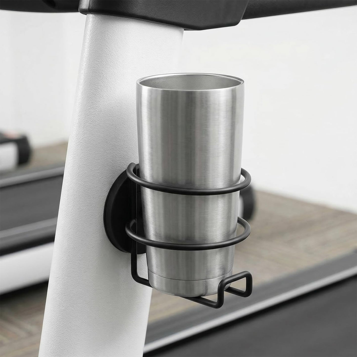 Heavy Duty Magnetic Cup Holder, 4 Pack Black Metal Drink Holder with 2.56 Inch Strong Magnet Base for Truck Tractor Refrigerator Treadmill Toolbox