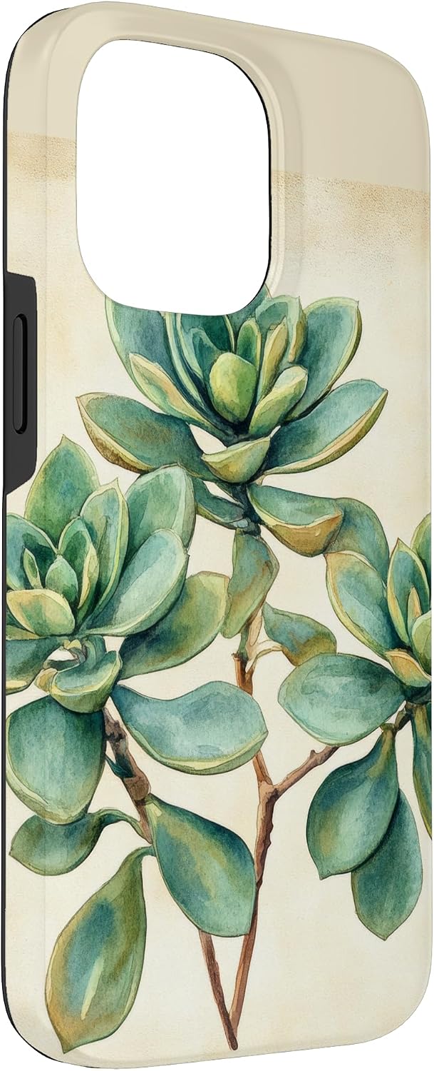 Antique Plant Botanical Art Garden DonaOnca 14 Succulent Jade Plant Vintage Scientific Illustration Plant Case