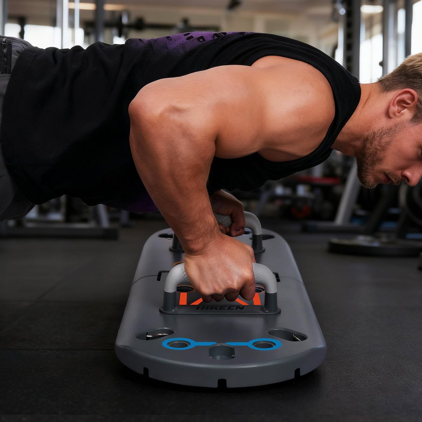 Hikeen Push Up Board - Portable Push Up Bar for Home & Travel, Multi-Functional Fitness Workout Equipment | Ideal Home Gym Equipment for Strength Training | Durable Push Up Board for Men and Women