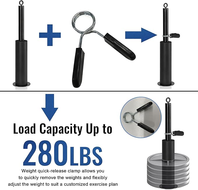 ASIEIT Weight Cable Pulley System for Home Gym, Durable Cable Pulley Attachments for Garage Gym, Upgraded Cable Machine for Fitness Enthusiast, Cable Pulley System Gym for Basement Gym Squat Rack