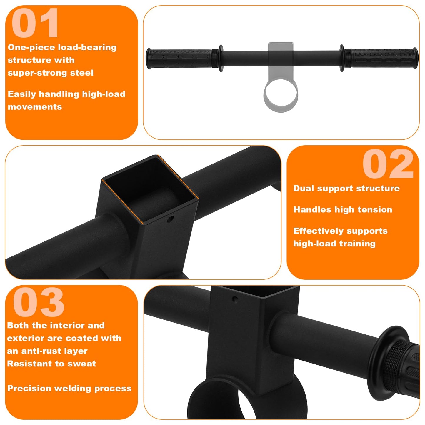 KSWLOR T Bar Row Barbell Handle,T Bar Row Handle Landmine Attachment,T Bar Row Attachment Fit for 2 Inch Olympic Barbell Weight Bar