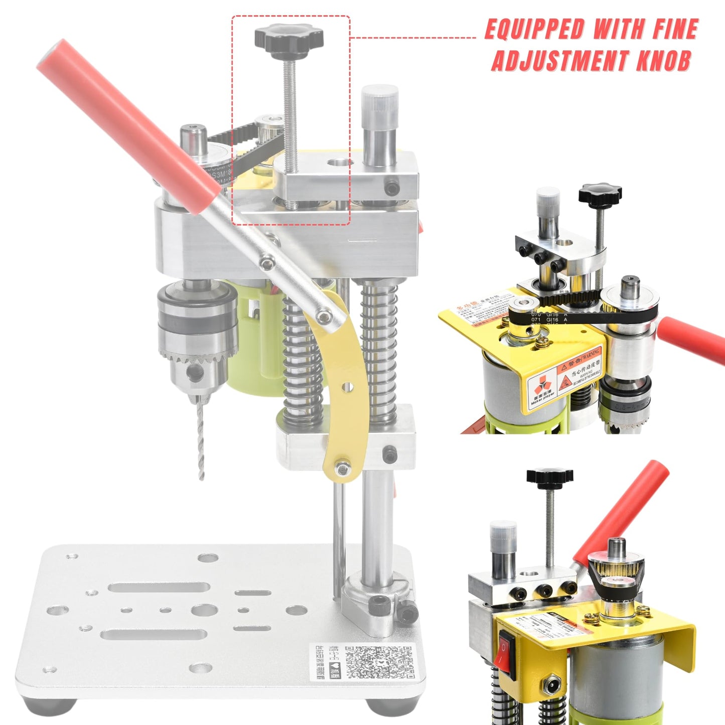 Electric Mini Bench Top Drill Press, 7 Speed Drilling Machine w/ B10 Chuck for 0.6-6mm Bits, Mefape DIY Metal Woodworking Jewelry Drill Tool