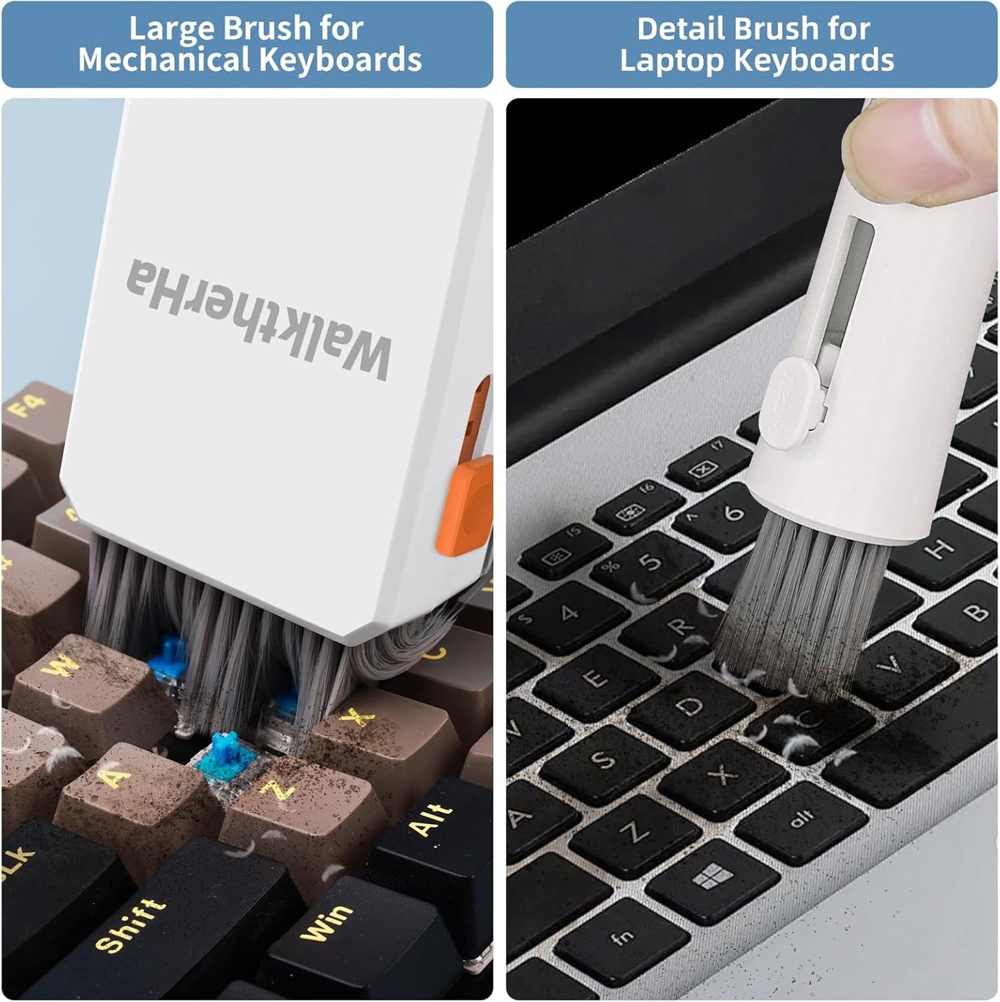 WalktherHa Keyboard Cleaner Laptop Cleaning Kit, All in One Keyboard Cleaning Kit with Car Screen Cleaner Spray