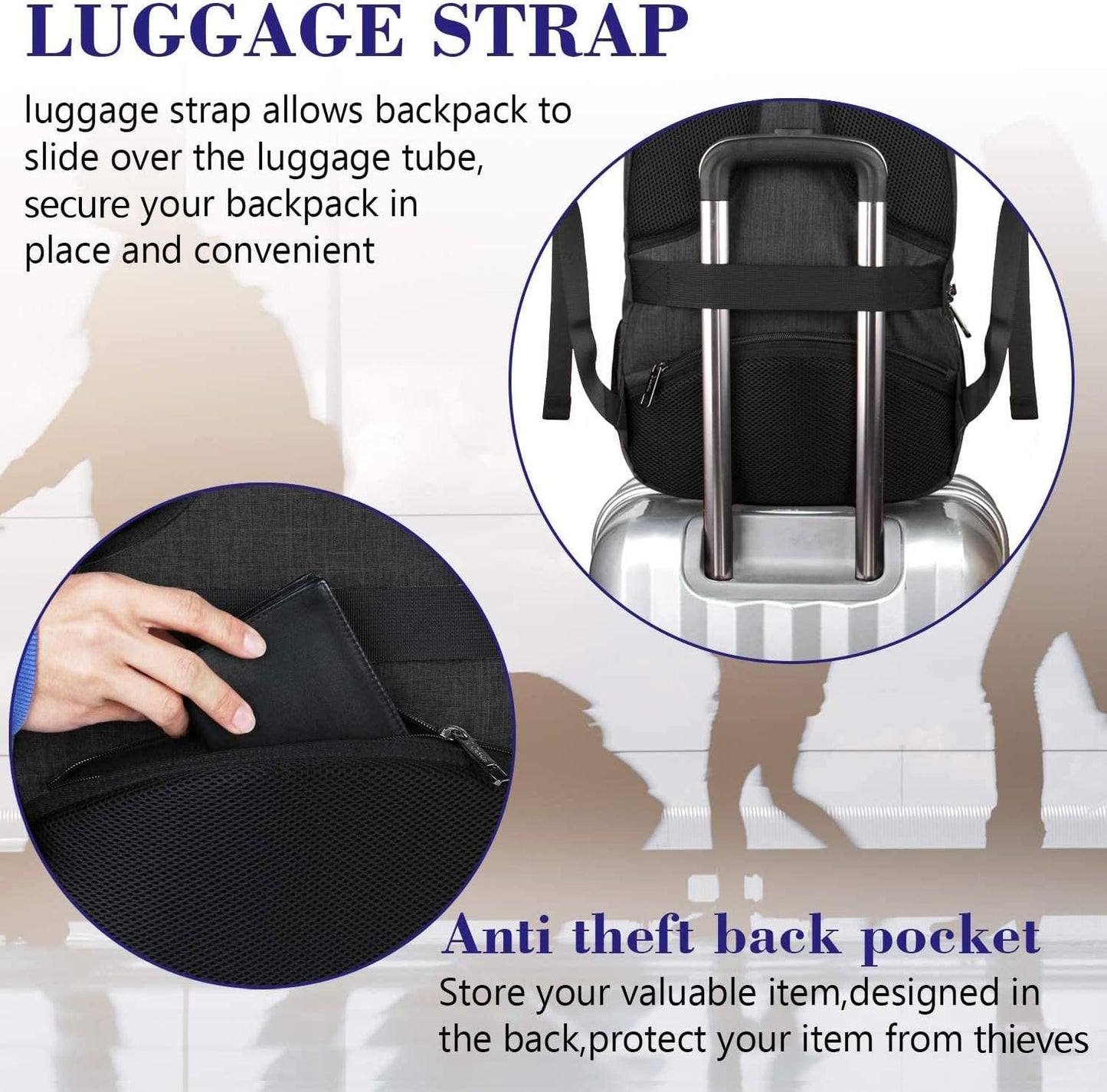 Backpack, 17 Inch Backpack, Backpack MATEIN Extra Large Travel Laptop Anti Theft TSA Friendly Business Work College