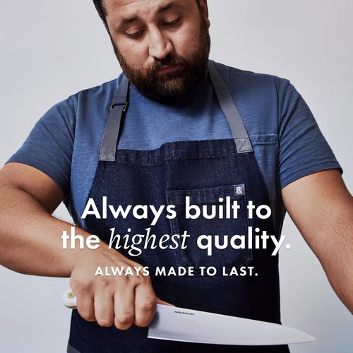 hedley & bennett Essential Apron – Adjustable Bib Chef Apron with 3 Pockets & Towel Loop – 12oz Cotton Canvas – Midnight Blue