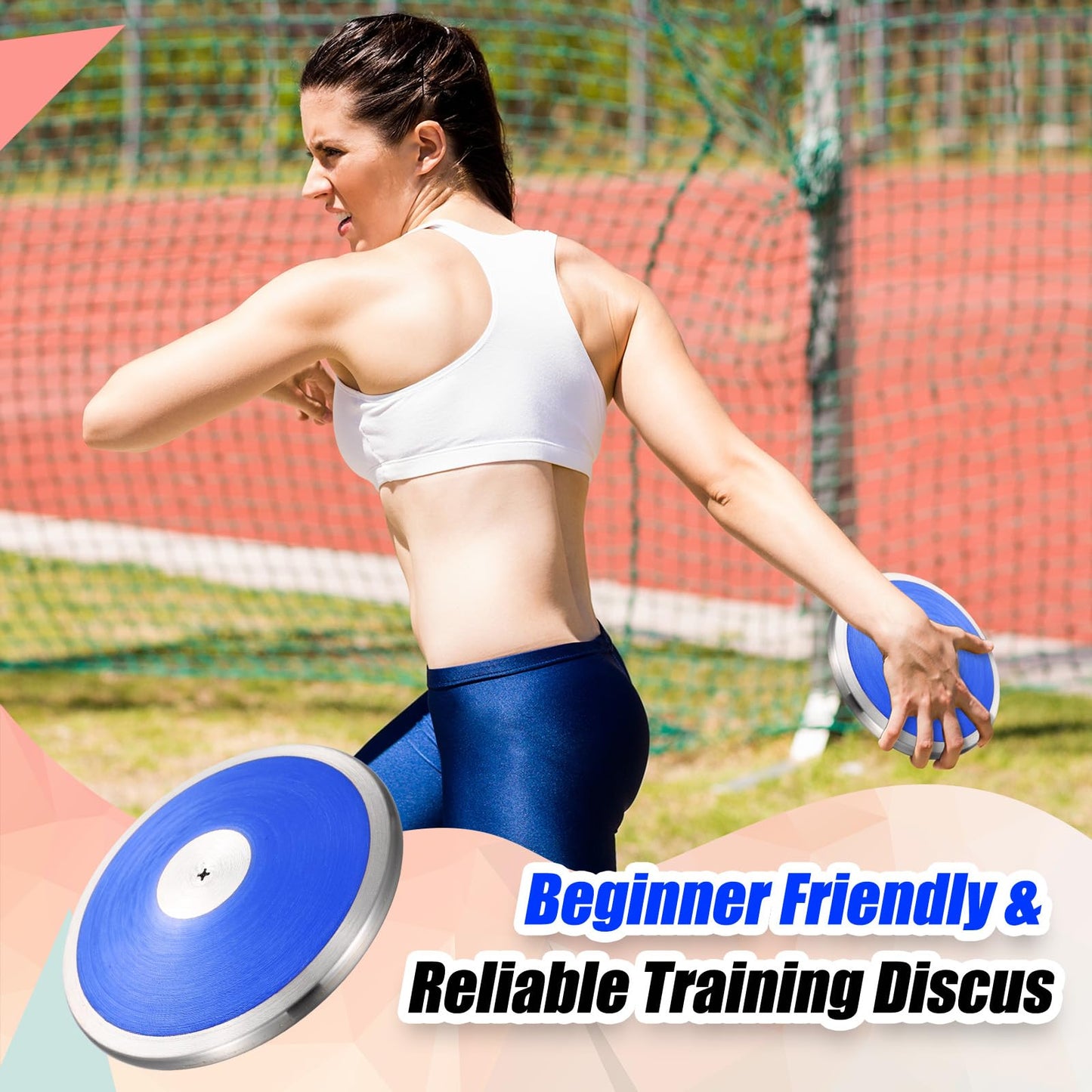 VercanMonth 4 Pcs Sports Training Discus Boys Girls Discus Track and Field Discuses Training Equipment for High School and College Throwers Practice and Competition(Blue)