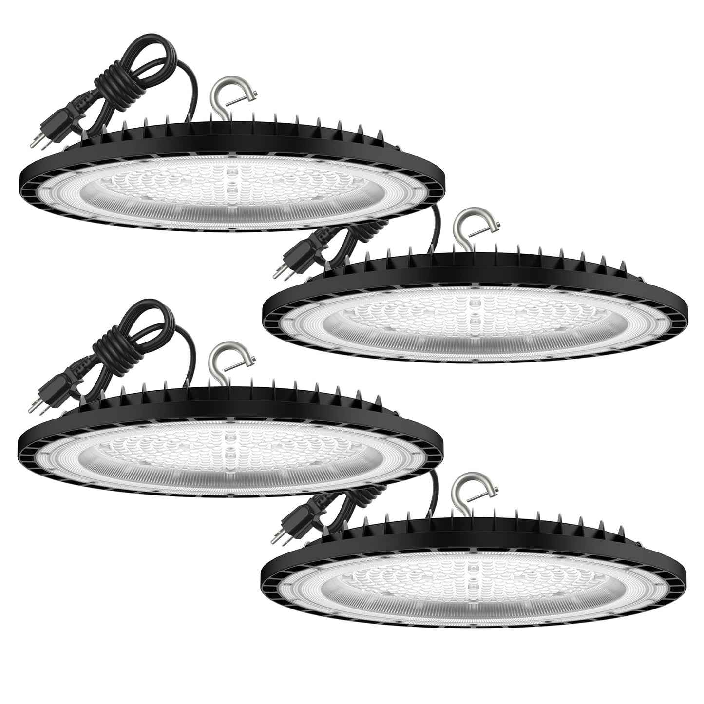 240W 4PACK UFO LED High Bay Light, High Bay LED Lights 36,000LM(1000W MH/HPS Eqv.) 110V~277V UL Certified Plug with Safety and high Brightness, Suitable for Commercial