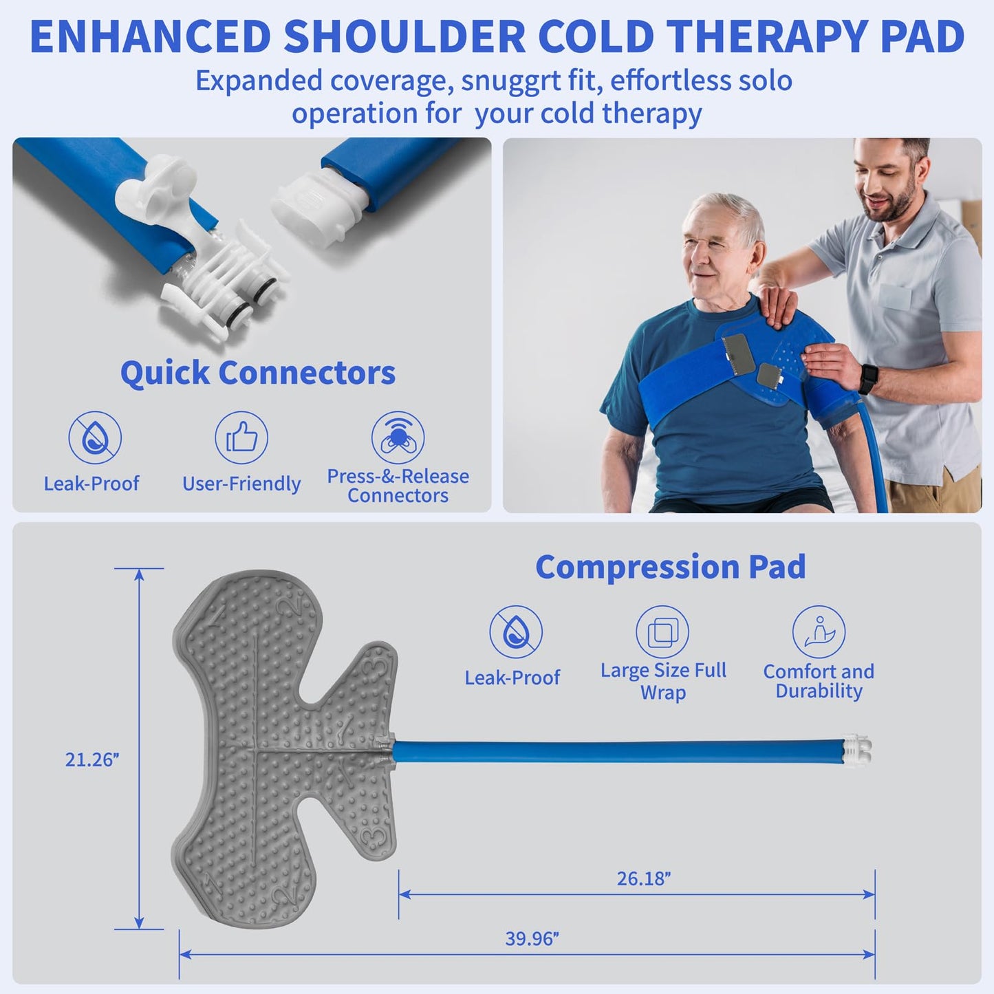 RLXLOKY 3.0 Cold Therapy Machine with Programmable Timer, Shoulder Ice Machine After Surgery,Cryotherapy Pain Relief System with Temp Display