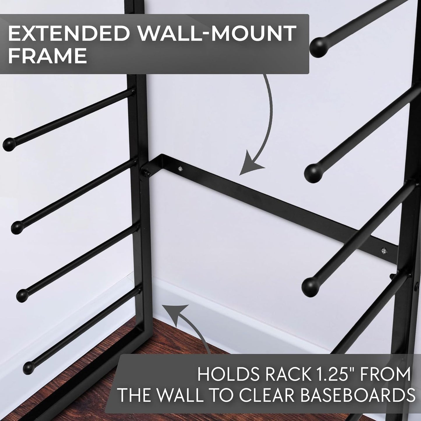 Skiennix Wall Mount Blueprint Holder - 34 Slot Storage Organizer for Posters & Maps | 17 Tiers, Durable Design
