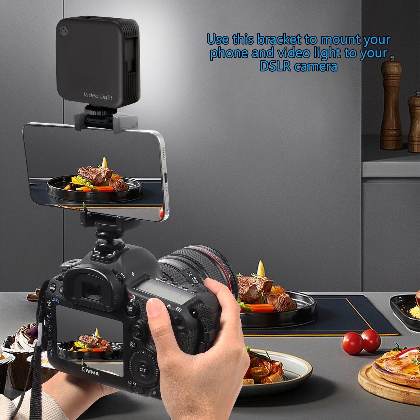 2 Suptig Adjustable Power Bank Holder with Cold Shoe Mount for Camera Rig, Phone Mount.