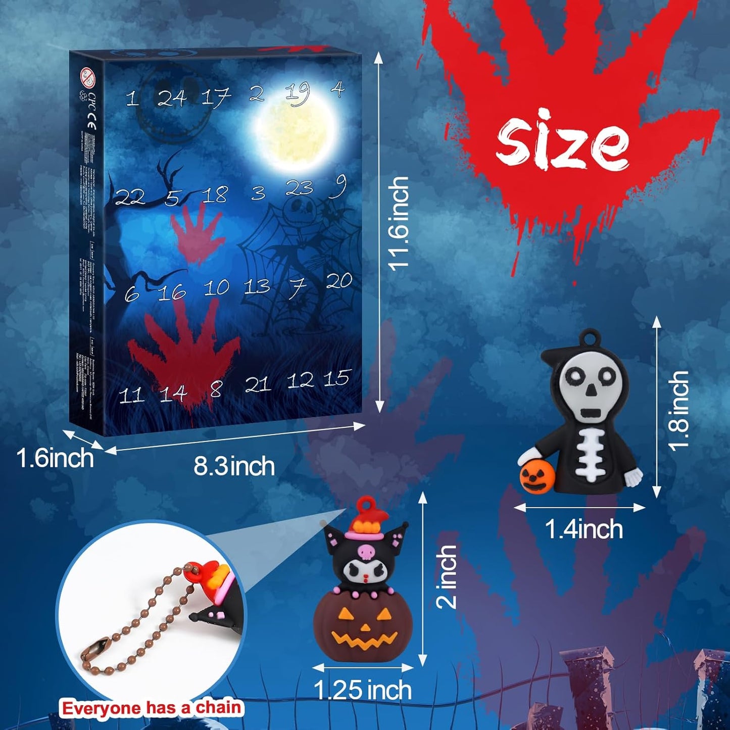 SWIND Christmas Advent Calendar 2026 - Horror Figures Countdown with 24 Collectible Dolls for All Ages