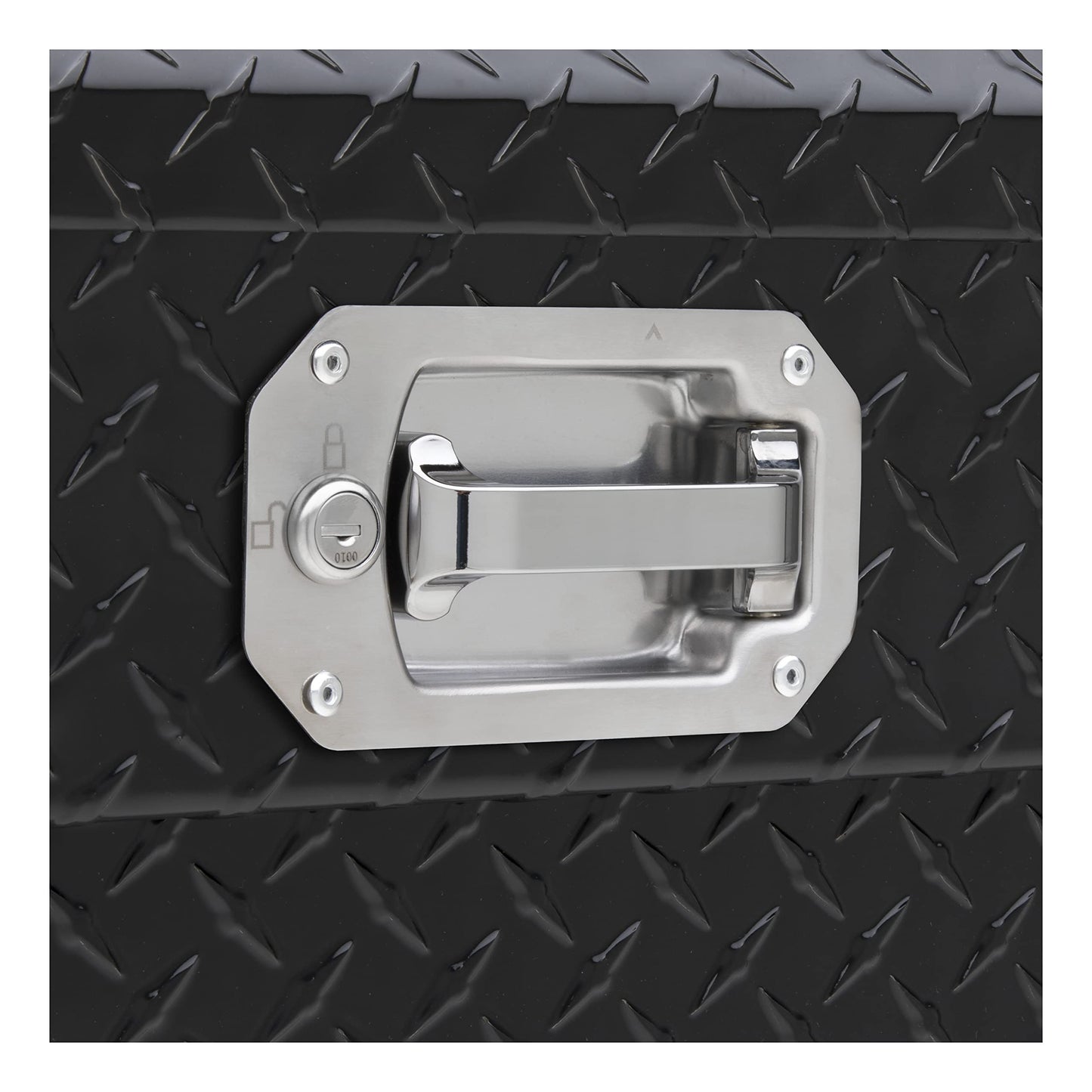 UWS EC10622 Pull Handle 72-Inch Gloss Black Heavy-Wall Aluminum Truck Tool Box with Low Profile, RigidCore Lid
