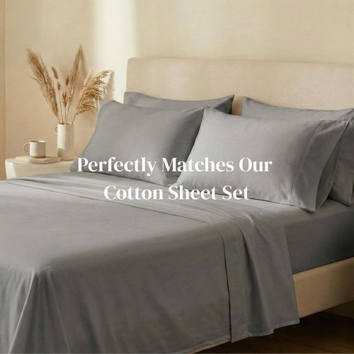 Beckham Hotel Collection Pillowcases - Queen Size Set of 2 | Silky Smooth Cool Touch Cotton Sateen, Dark Gray