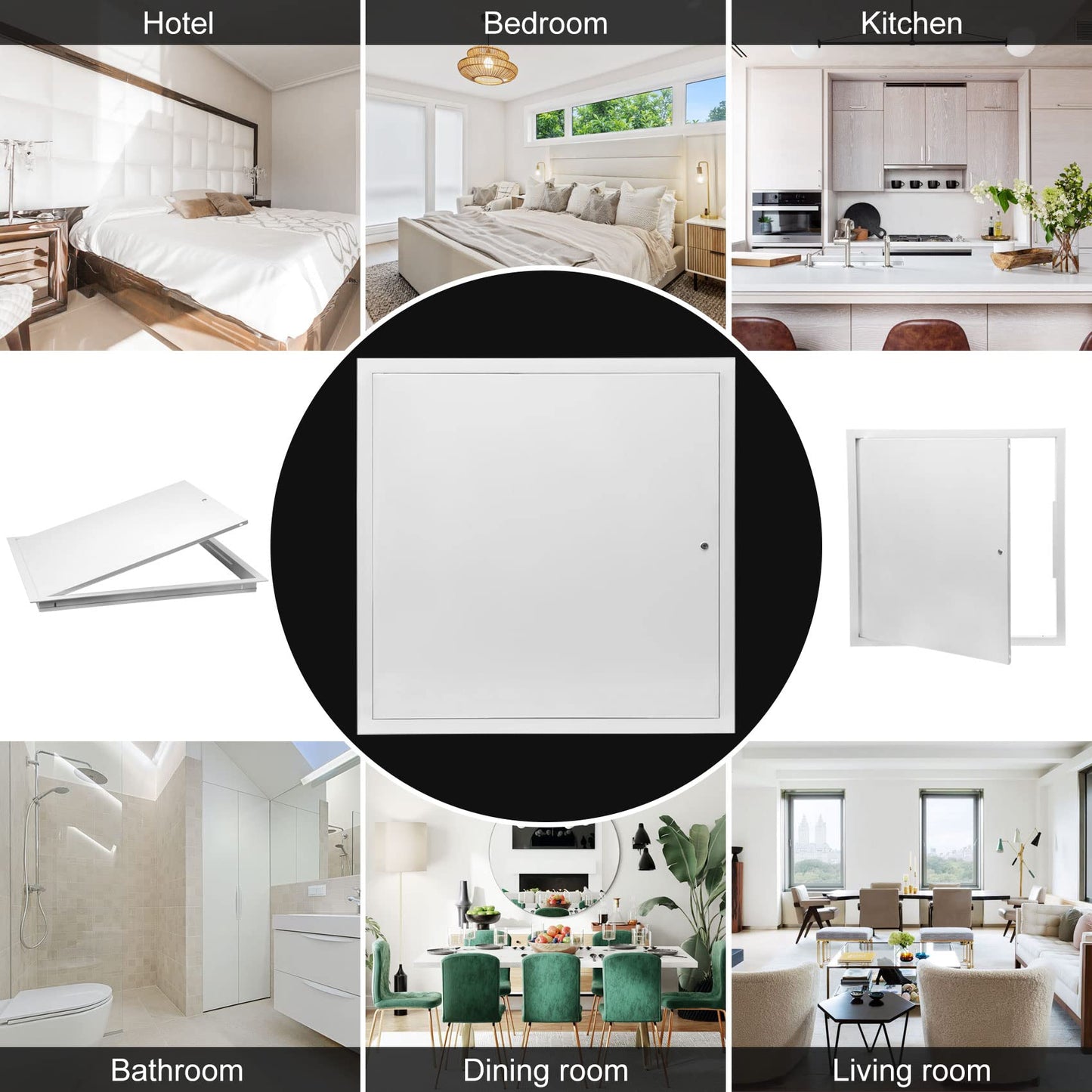 Thicken 1mm 12 x 12 Access Panel for Drywall,Attic Door, Ceiling Access Panel for Drywall,12x12 Metal Access Panels are Thickened to 1mm to Solve The Problem of Fragile Panels(Screwdriver Latch)