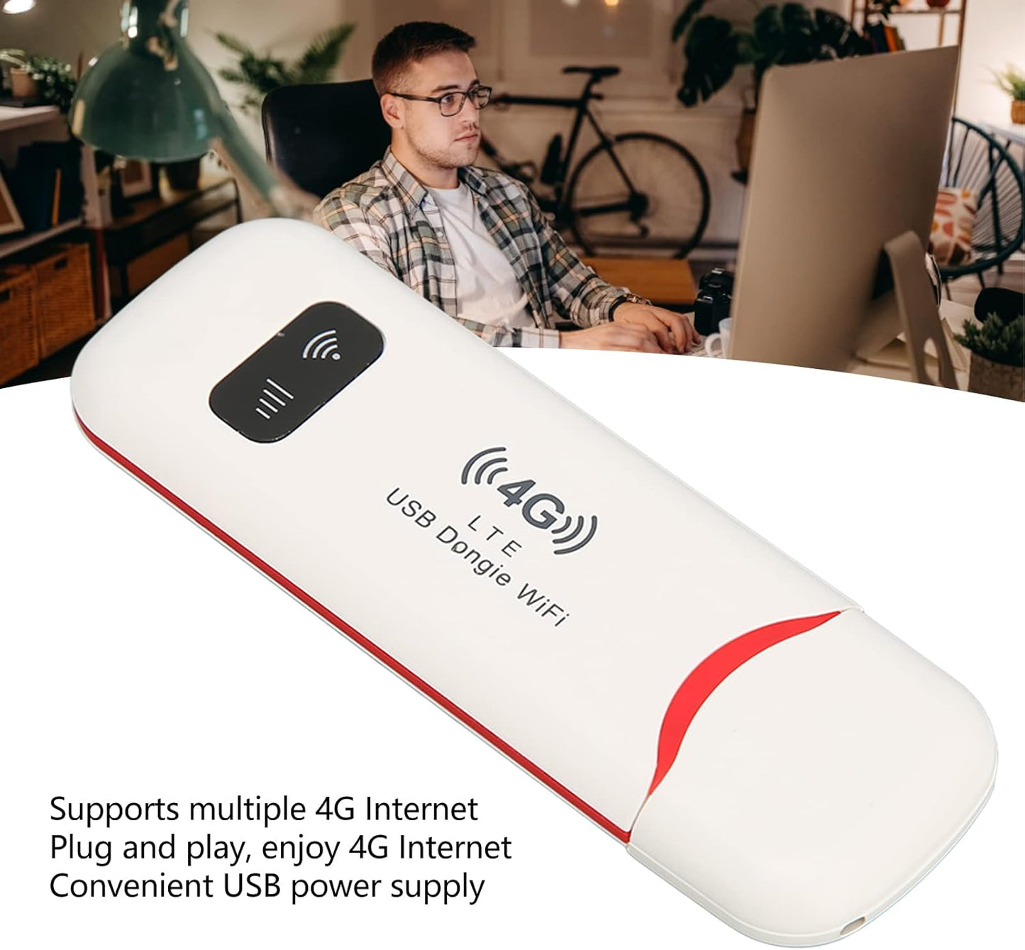 Yoidesu 4G 10 LTE USB Modem, Portable Router Mobile Internet Devices for Home Travel Office, Mobile Hotspot Network