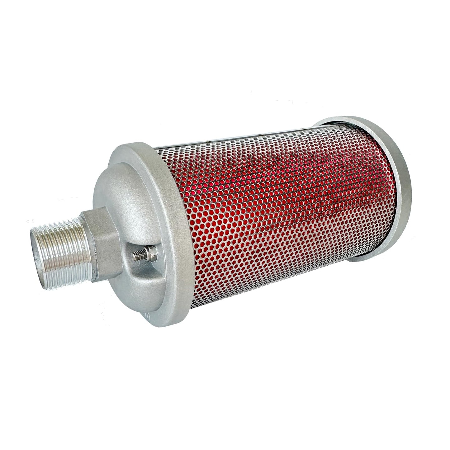 M20 XY-20 Air Compressor Muffler 2" NPT Male, Air Exhaust Silencer for Compressor Dryer Compressed Air Equipment and Systems, Single Chamber 145 PSI