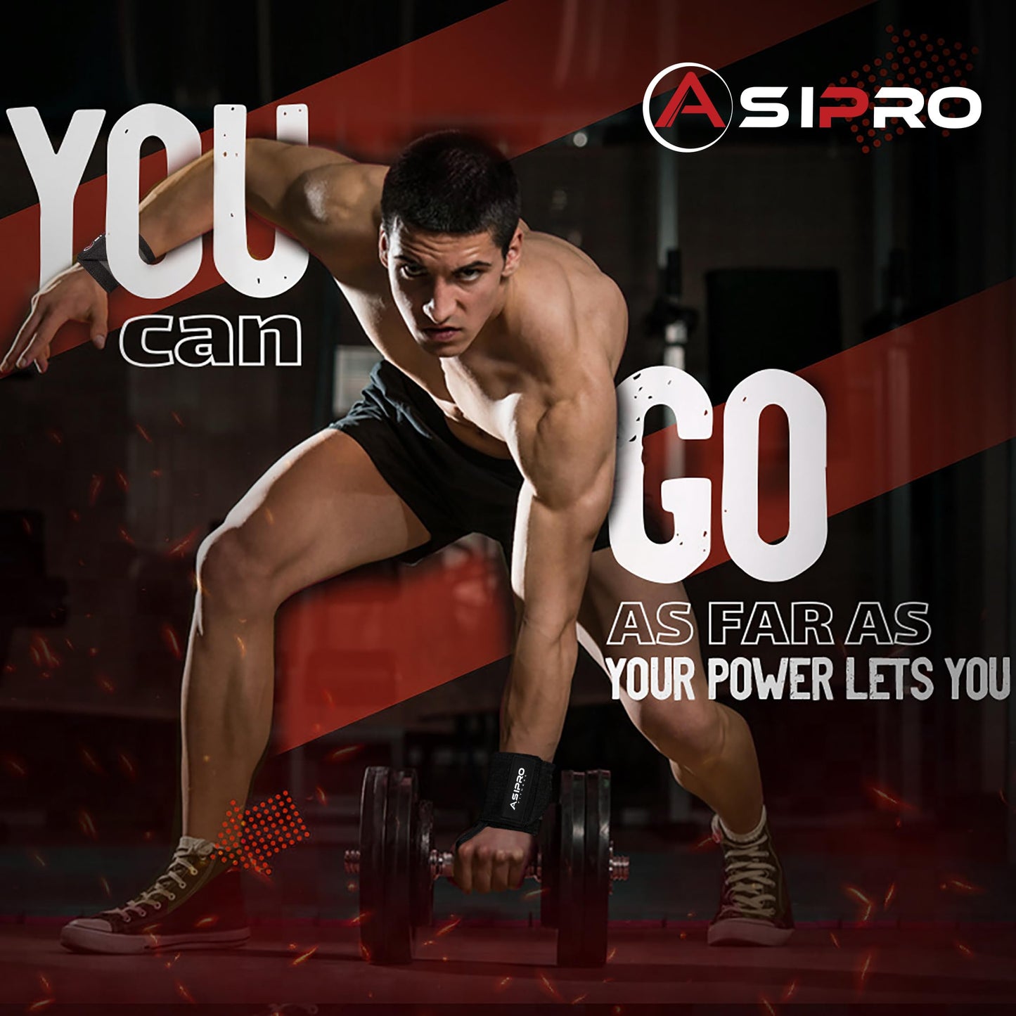 ASIPRO Wrist Straps for Weightlifting Men & Women Wrist Wraps for Weightlifting Muñequeras para Gym Weight Lifting Wrist Wraps for Bench Press Gym Wrist Straps Gym Wrist Support for Working Out