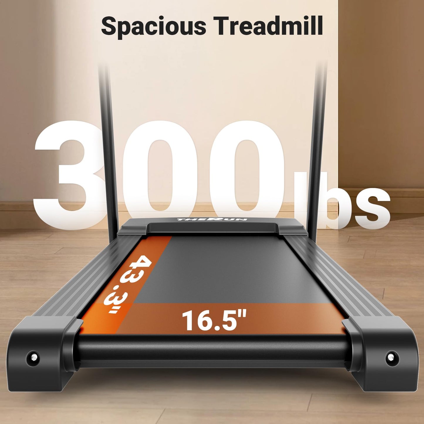 THERUN Incline Treadmill, 0-12% Auto Incline Treadmill for Running and Walking, 300 lbs Weight Capacity, Wide Belt,3.0HP,18" LED Screen, 2 Layers Shock-Absorbing