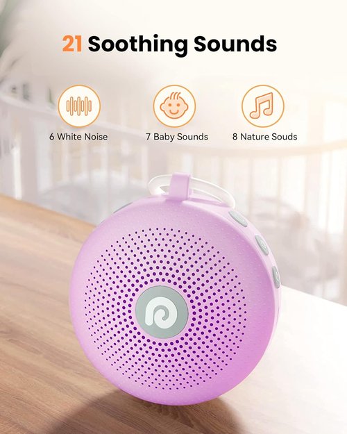 Dreamegg Baby Sleep Soother - Portable White Noise Machine with 21 Soothing Sounds | Ideal for Home & Travel