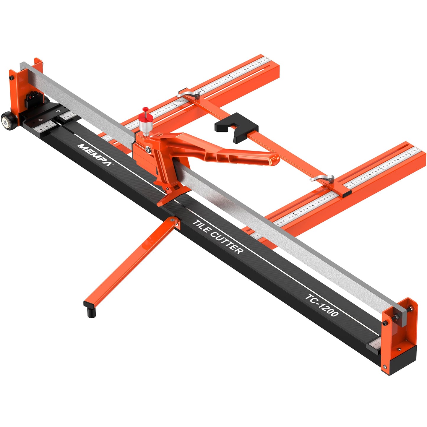 Mempa 48 Inch Manual Tile Cutter with Cutting Guide, Dust-Sealed Roller and Tungsten Wheel, Heavy-Duty Steel Rail Cutter for Ceramic and Porcelain