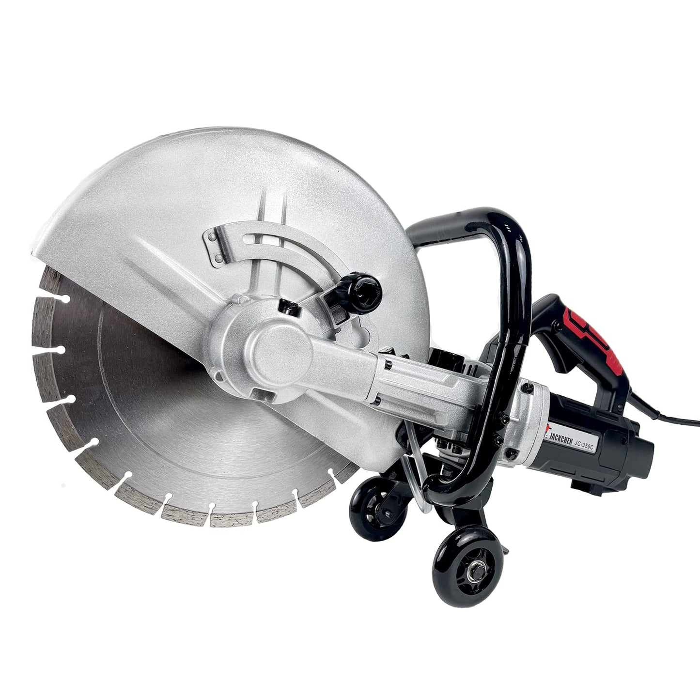JACKCHEN 14 Inches Concrete Saw Electric Powered 3000W Cut-Off Saw, 110V 4.8" Cut Depth and Electric Grinder With Diamond Blade