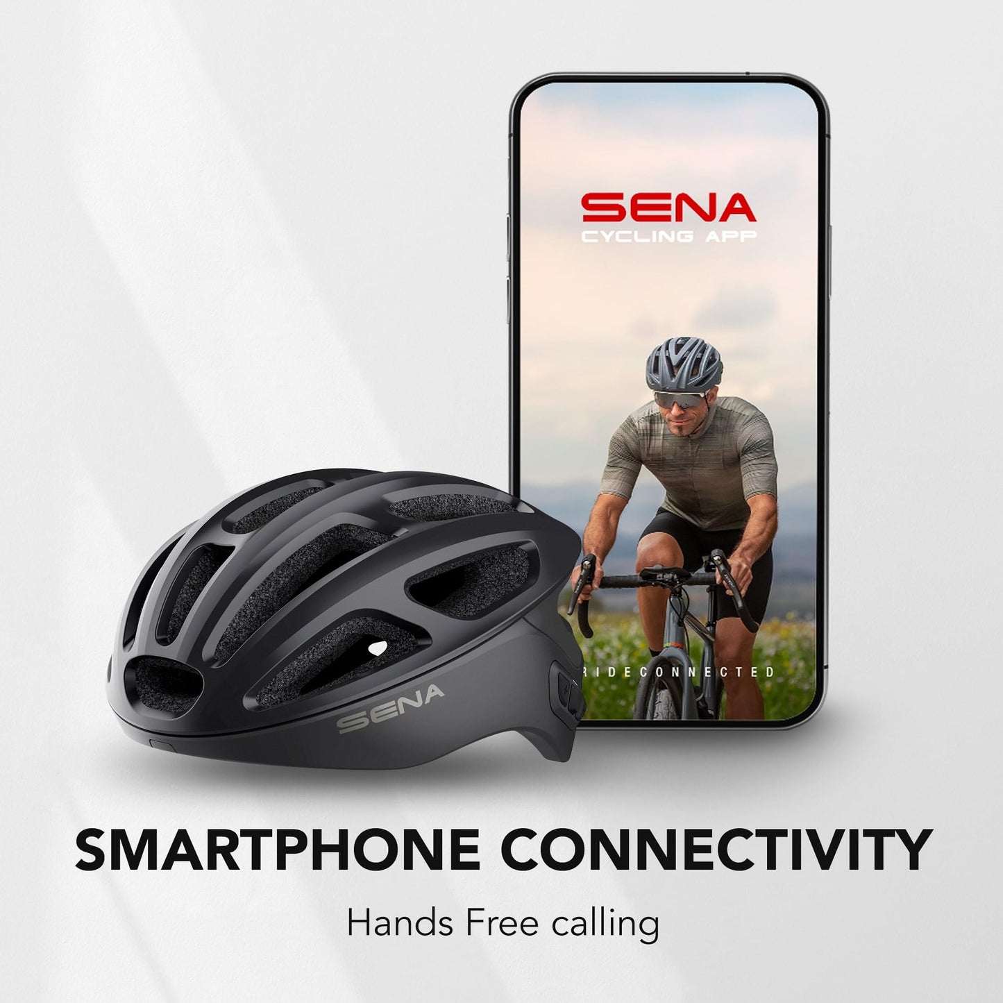 Sena R1 Smart Cycling Helmet (Ice Blue, Medium)