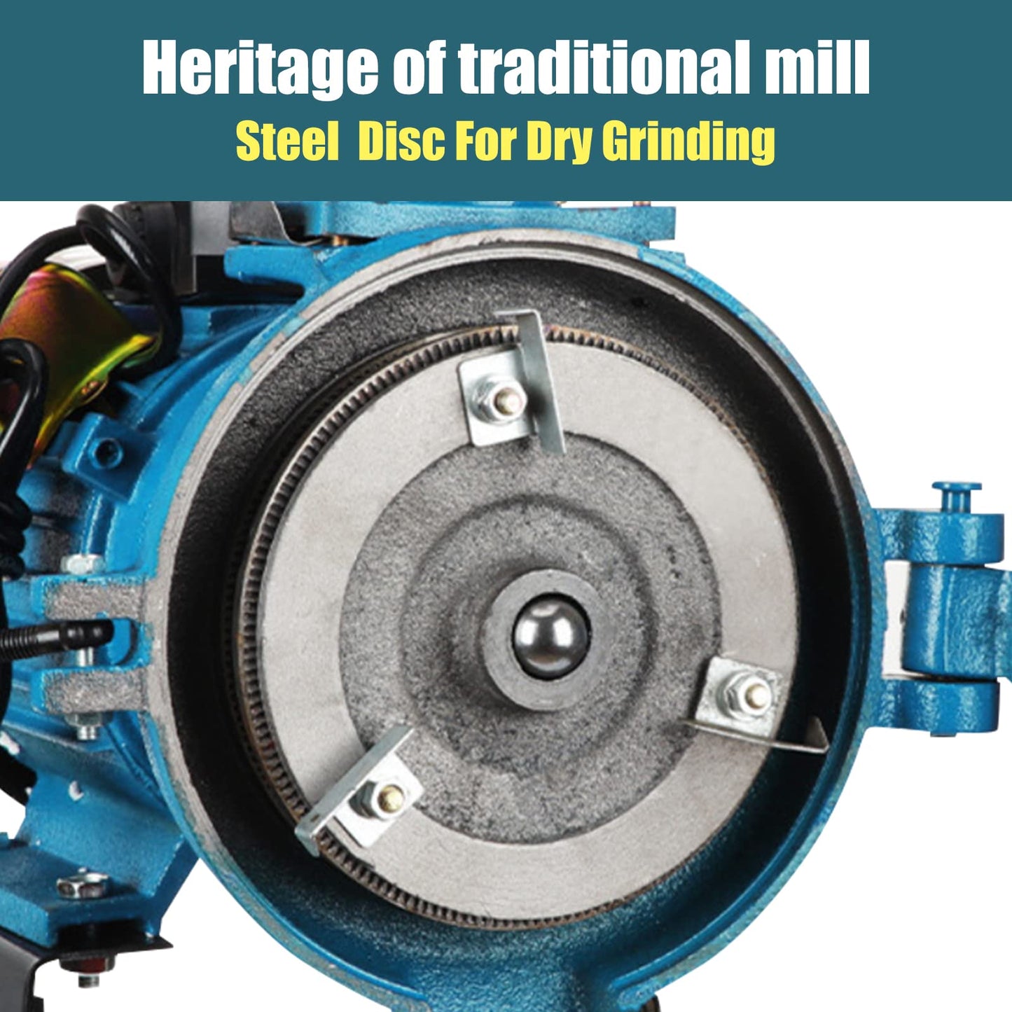 Electric Grain Grinder Mill, 3000W 110V Corn Grinder Mill Electric, Dry Cereals Rice Coffee Wheat Corn Mills with Funnel, Grain Grinders Mils Powder Machine