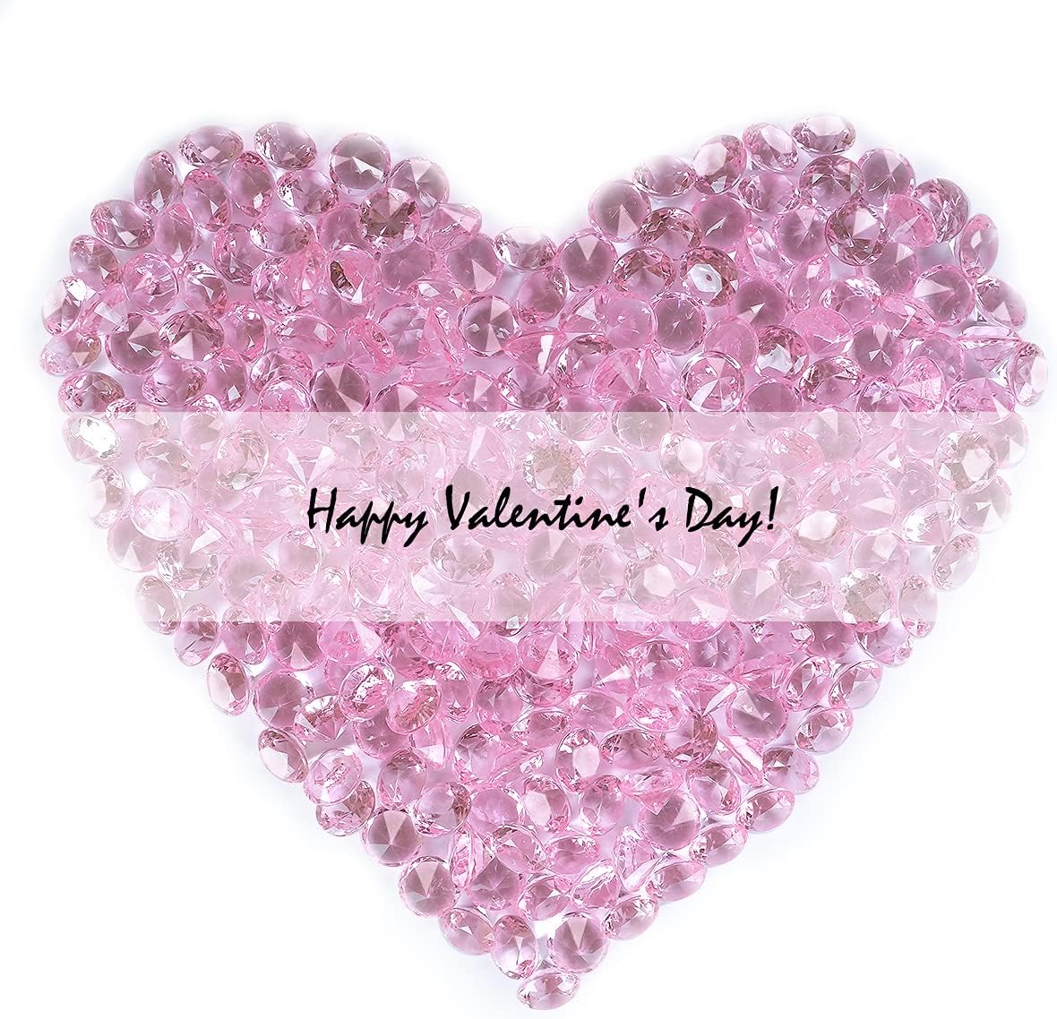 Babenest Acrylic Diamond Fake Gems - 240pcs 3/4 Inch Pink Faux Crystals for Weddings & Events