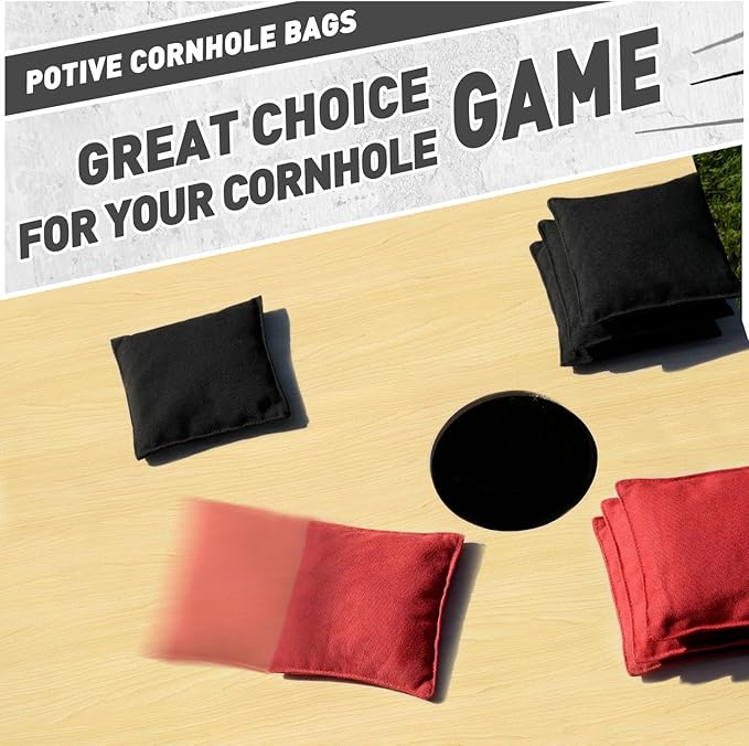 Cornhole Bags Set of 8 Regulation Corn Hole Bean Bags for Cornhole Game, Professional Weather Resistant Corn Hole Bags with Tote Bag