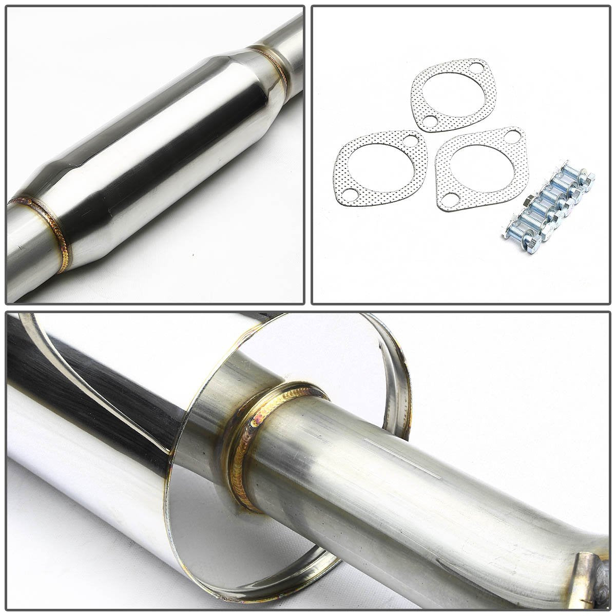 DNA MOTORING CBE-NM00-NRT Stainless Steel Cat Back Exhaust System [Compatible with 00-03 Nissan Maxima]