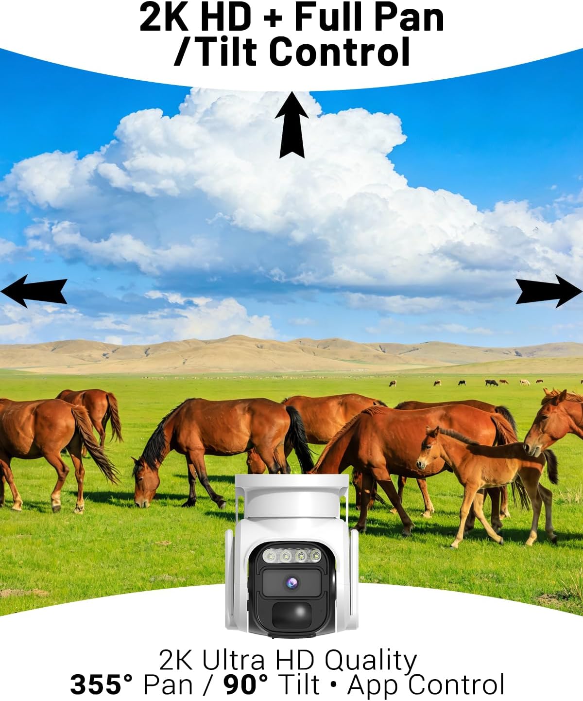runofast 4G 2K 350 2 LTE Cellular Security Camera Outdoor, Solar No WiFi Camera Wireless, Battery Power, Built in SIM