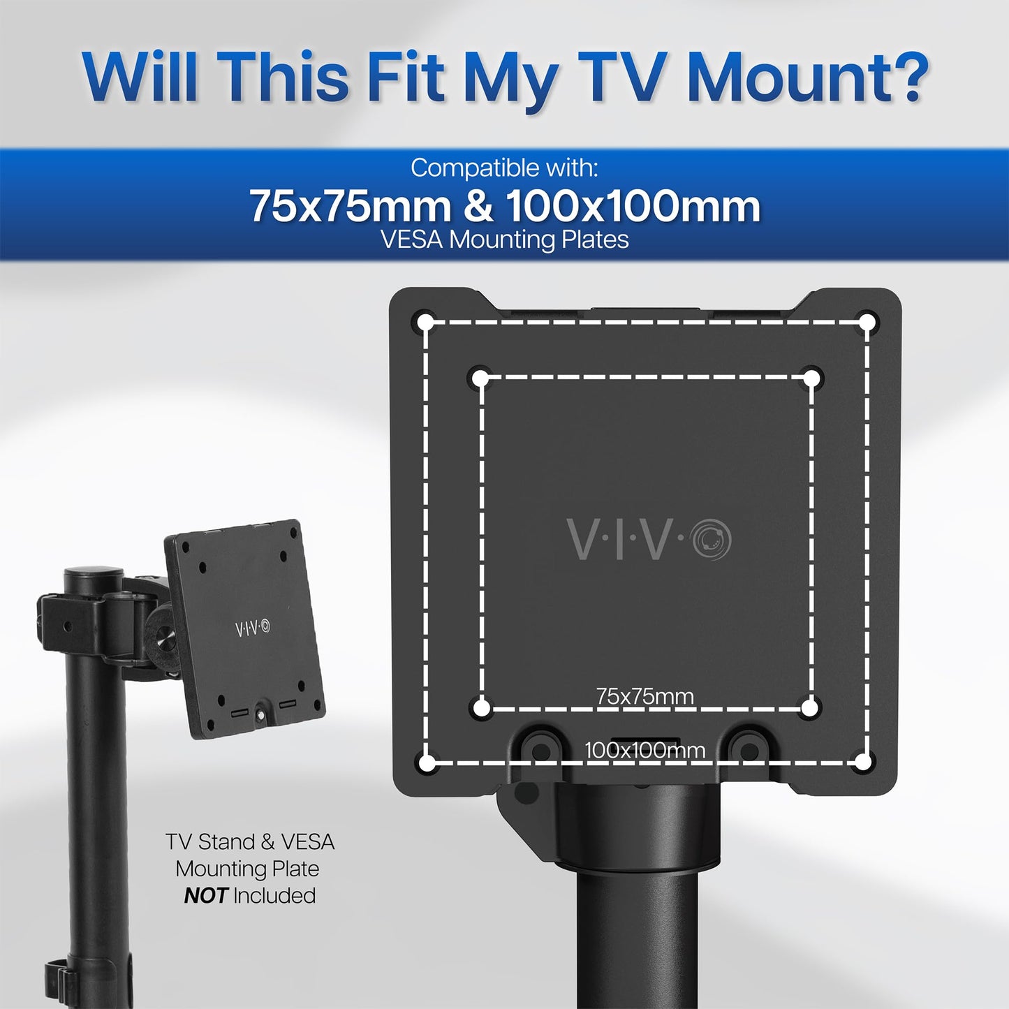 VIVO Steel VESA LCD LED TV Mount Adapter Plate Bracket for Screens 32 to 55 inches, Conversion Kit for VESA 50x50-100x100 to 200x100-400x200, MOUNT-AD4X2