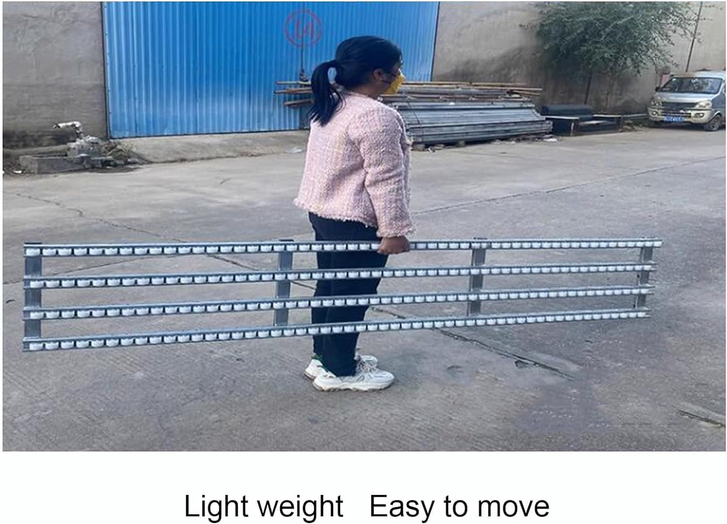 CHENWMZ 300cm Light-Duty Gravity Roller Conveyor Table - Unpowered Freight Handling Solution for Warehouses 3-Slide Design Material Transport System Efficient Cargo Movement