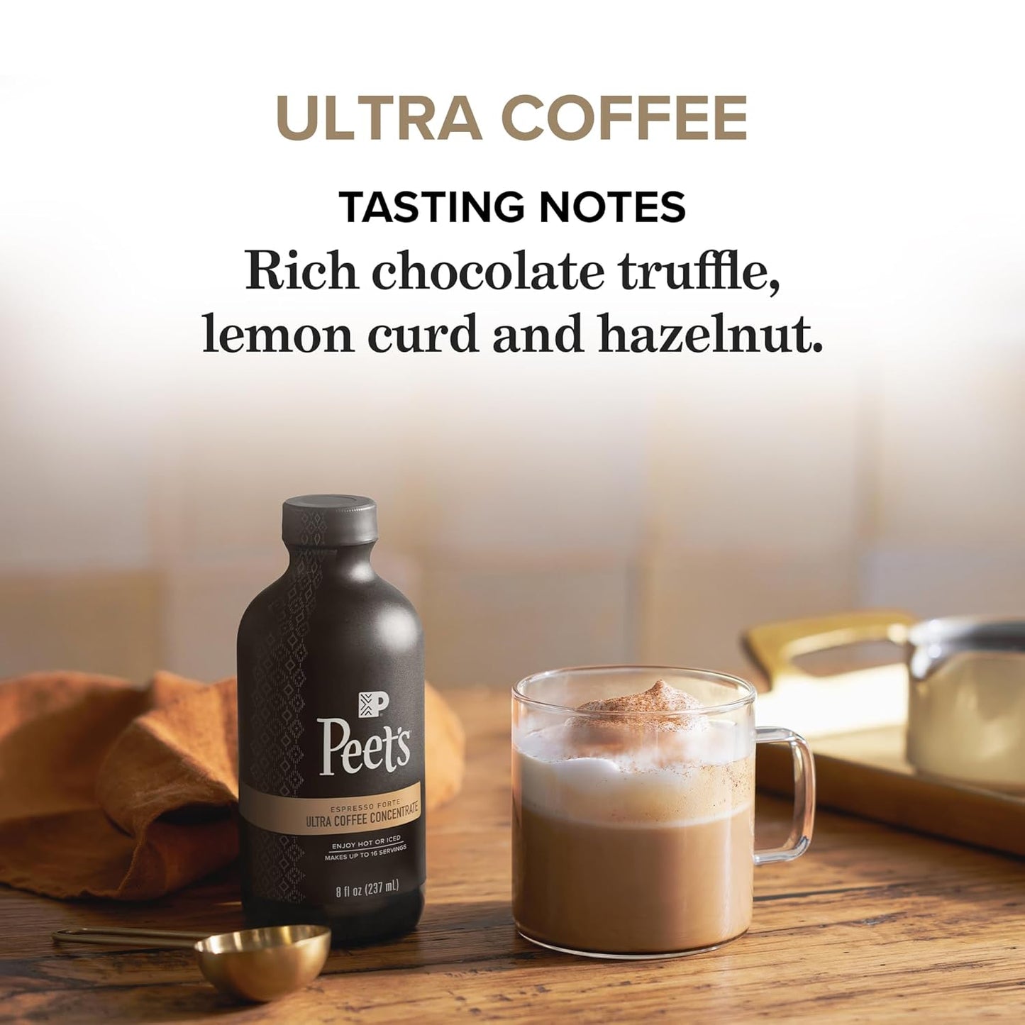 Peet's Coffee Ultra Coffee Concentrate - Instant Hot, Cold Brew or Iced Coffee, 100% Arabica, 8 Fl Oz