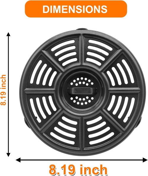 GWY Air Fryer Replacement Tray - Food Grade Crisper Plate for Ninja AF101, AF161, AF150 XL | 8.2'' Round, Dishwasher Safe