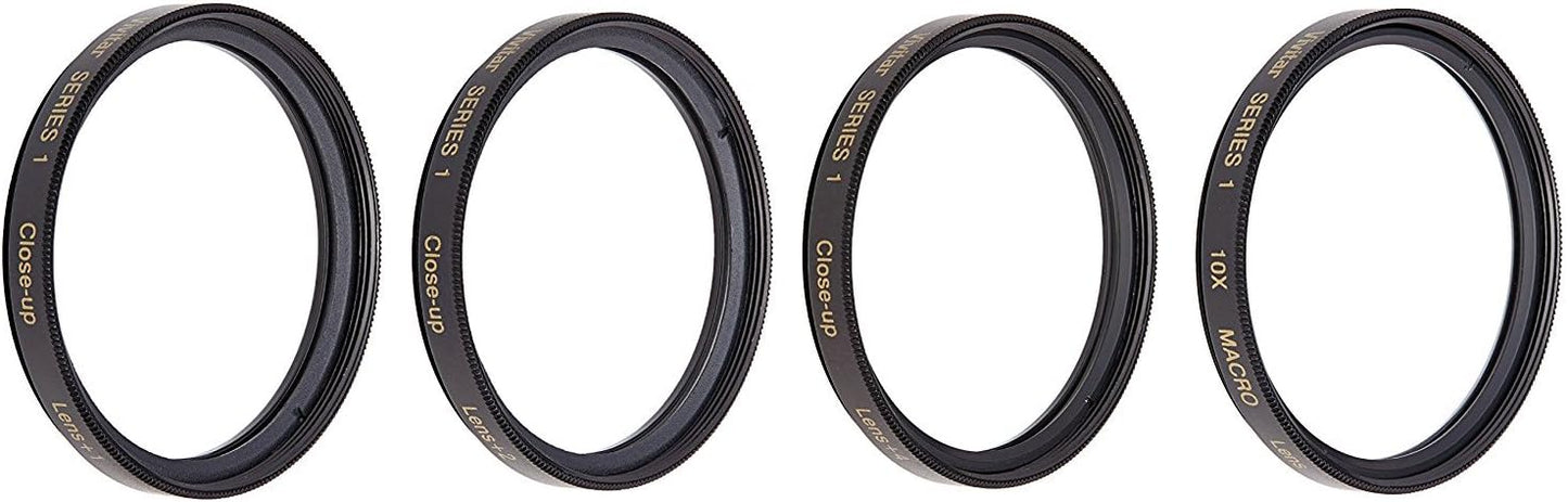Vivitar +1 +2 +4 +10 Set (58mm) Close-Up Macro Filter with Pouch