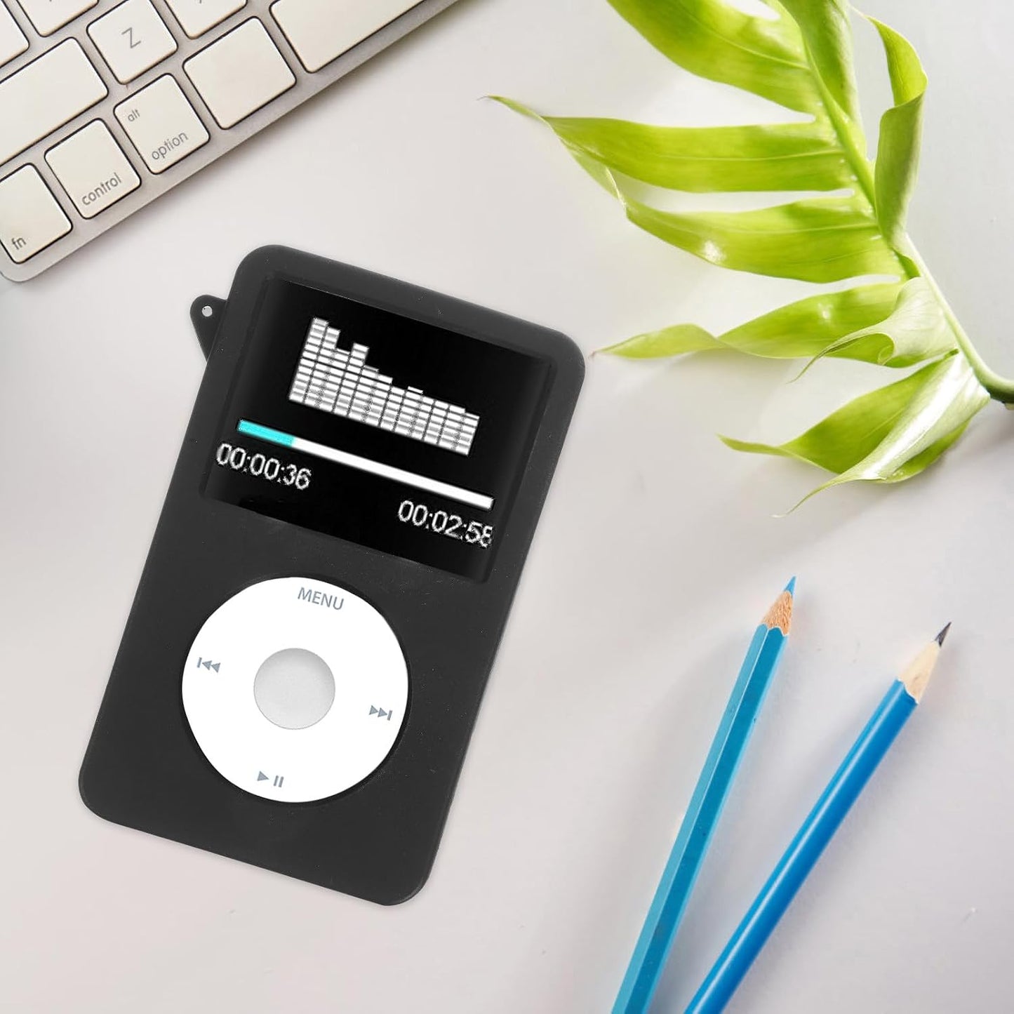 DOITOOL Mp3 80gb/120gb/160gb Silicone Sleeve Player Protector for Classic Soft Audio Player Cover Black Protective Case