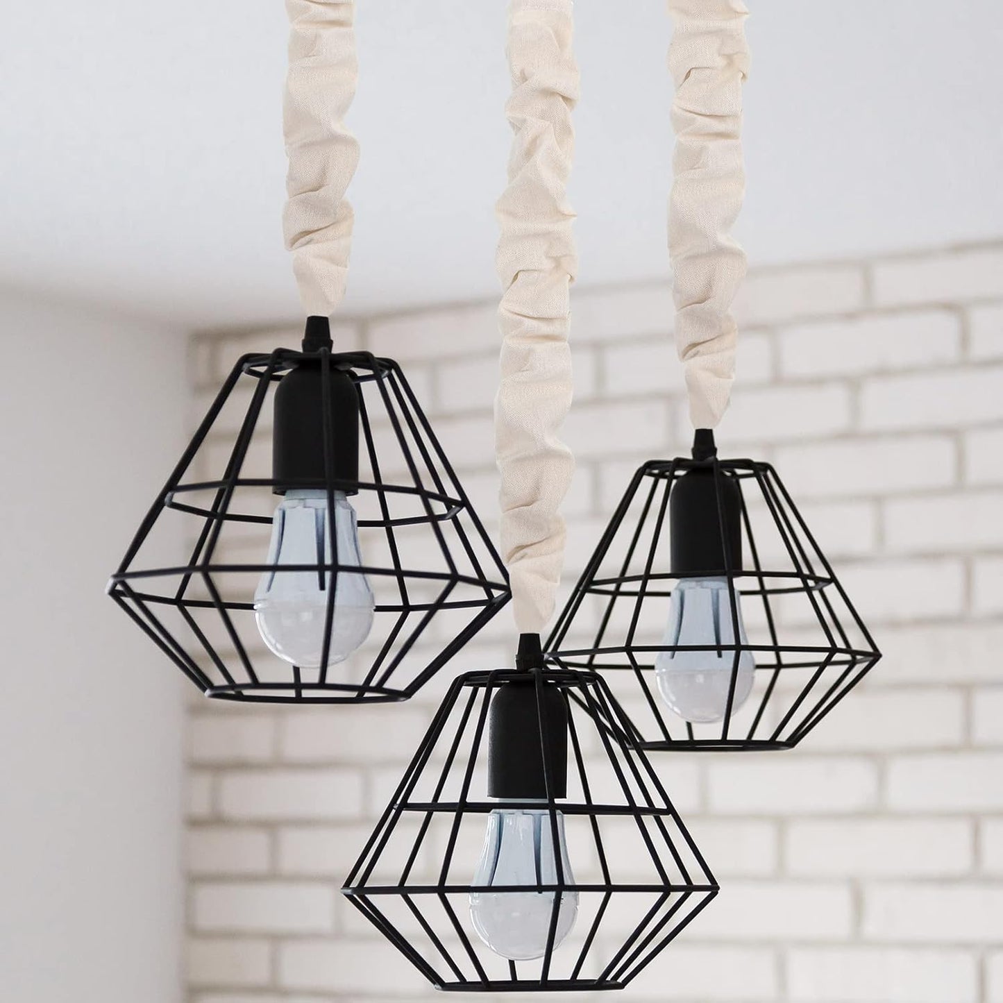 4 6 4 Pcs Fabric Cord Cover Feet and Feet Chain Cable Sleeve Chandelier Lighting Wire Cord Cover for Lamps Light