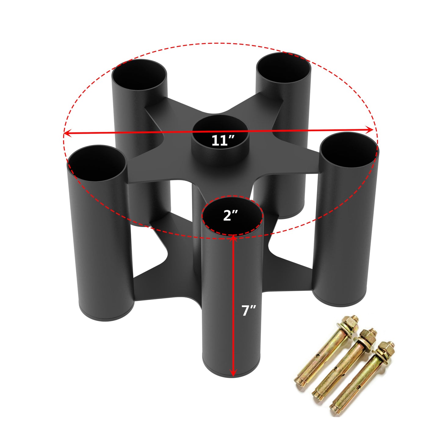 Barbell Rack Stand Vertical Olympic Bar Storage Rack 6 Bars Storage Rack for 2-inch Olympic Bars Dumbbell Handles Triceps Bars Curl Bars