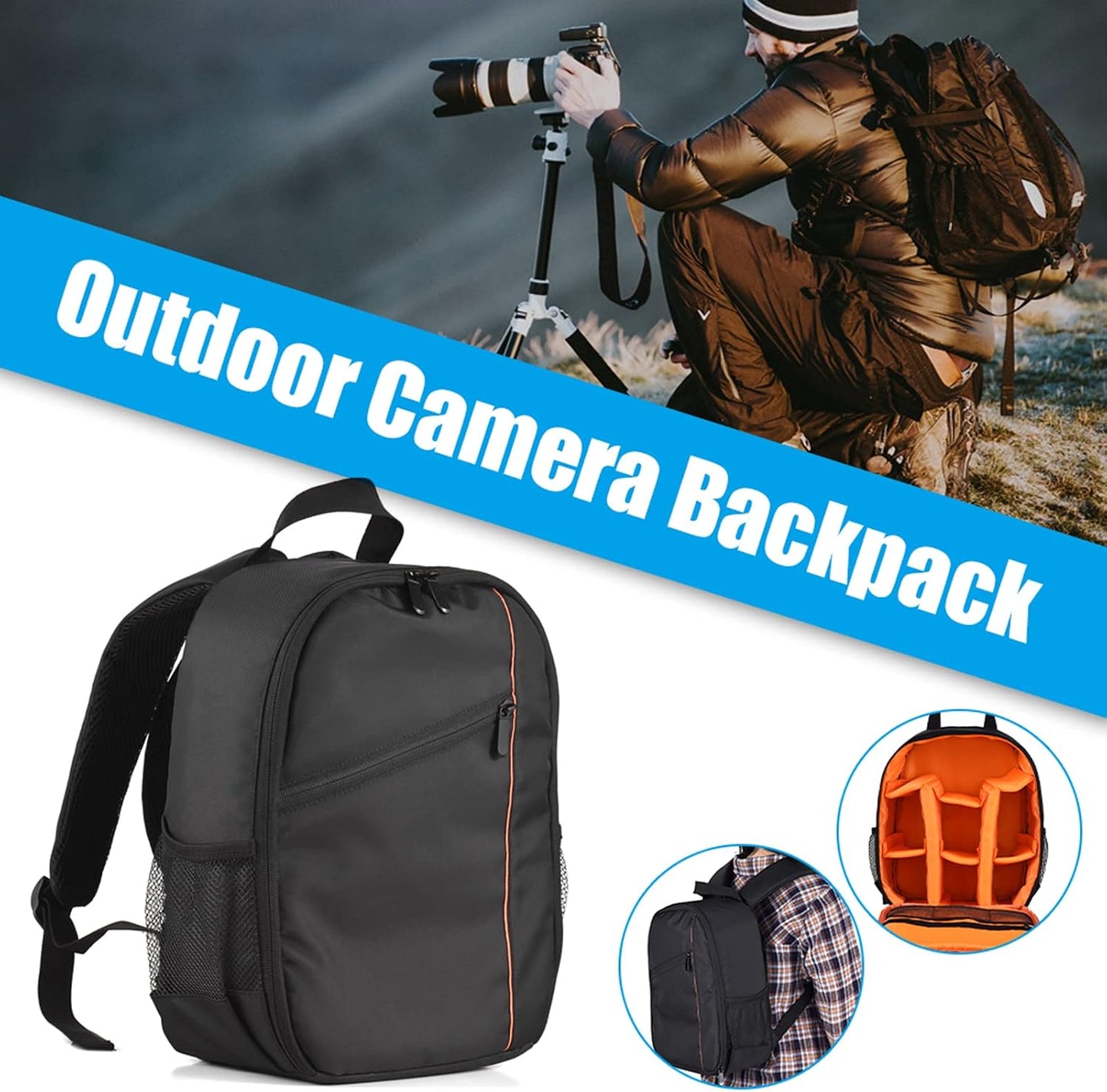 Backpack Andoer Small Camera Outdoor Camera Bag Water-resistant Shock-proof Camera Case Replacement
