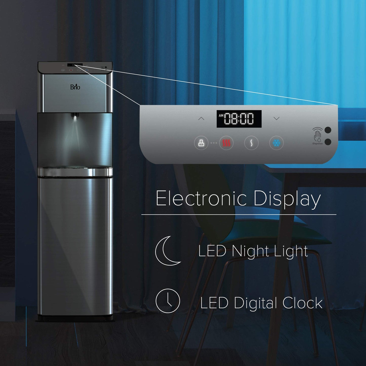 Brio Moderna Touch-Less Bottle-Less Water Cooler