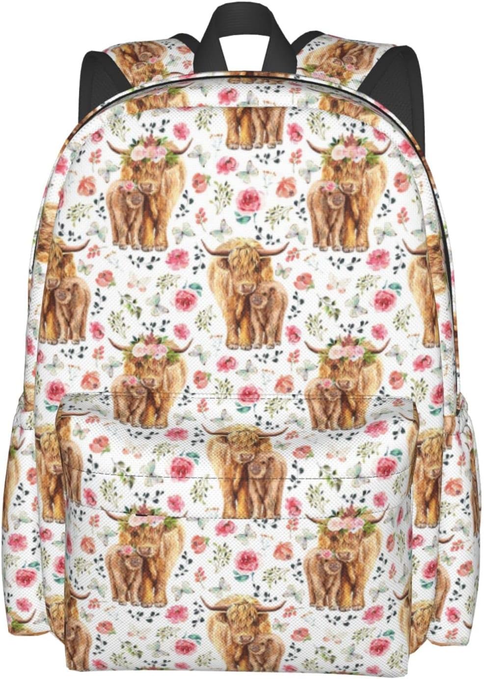 Zisqerts Backpack 16 Inches Backpack Highland Cow Lightweight Travel Laptop