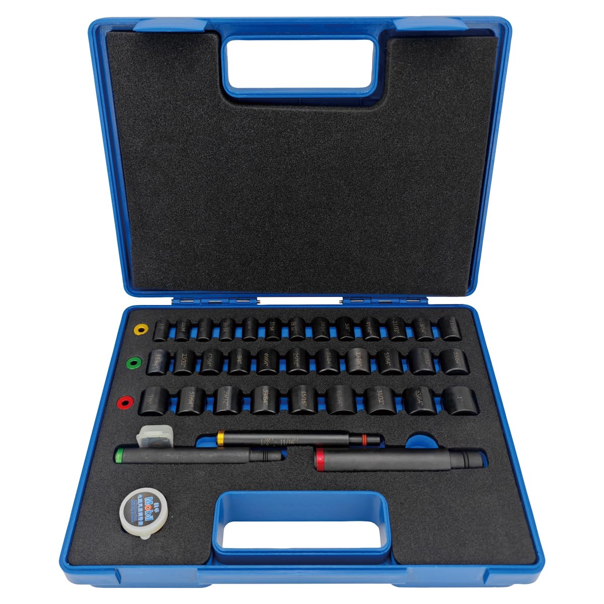 HHIP 8600-0060 36 Piece Deluxe Transfer Punch Set, 1/2-1" X 64THS